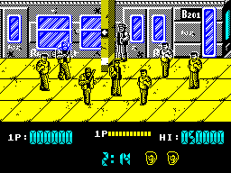 Battling on the subway in Renegade - ZX Spectrum