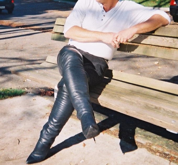 man on high heel