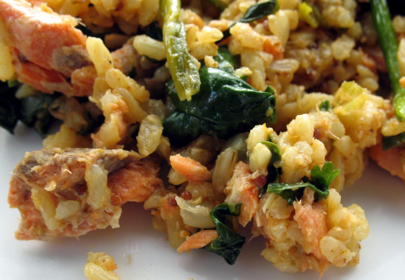 Leftover Salmon Kedgeree Recipe mostly foodstuffs