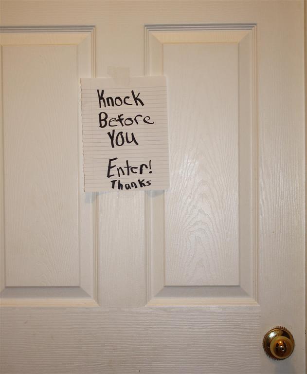 Polka Dots & Prayers: Knock Before You Enter