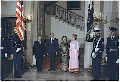 Nicolae si Elena Ceausescu cu Richard Nixon