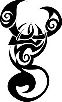Scorpio symbol tribal tattoos design - Art of tattoos