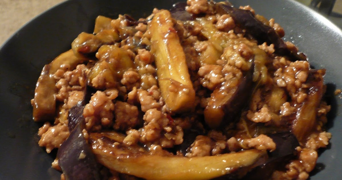 Pink Foodie Chinese Eggplant with Ground Pork