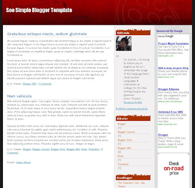 Soo Simple Blogger Template