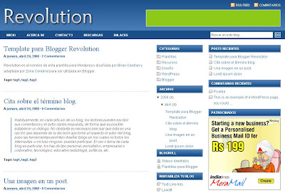 Revolution Blogger Theme