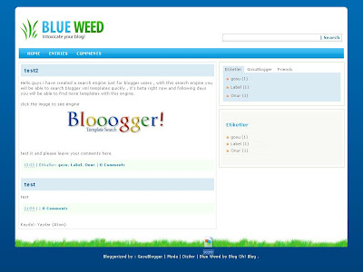 Blue Weed Blogger Theme