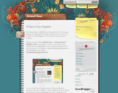 The Notepad Chaos Blogger Template