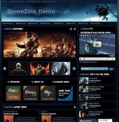 Gamezine : The Gaming Blogger Template!