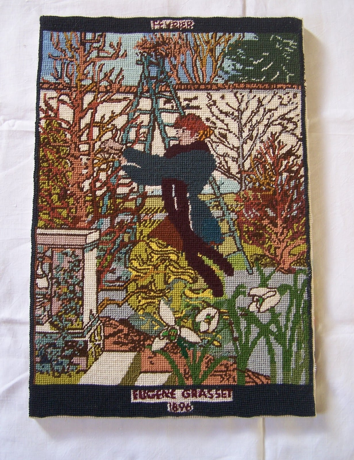 THE ANTIQUE LINEN CUPBOARD Art Nouveau tapestries Eugene Grasset