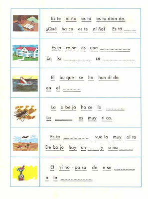 PRACTICA LECTURA FICHAS ENSEÑAR A LEER FICHAS PALABRAS Y FRASES LECTURA