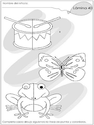COMPLETAR Y COLOREAR LOS DIBUJOS : FICHAS PARA NIÑOS