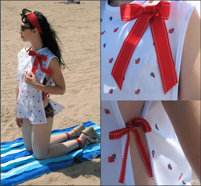 retro swimsuit cover up