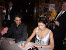 Anna and Rolando at a book-signing after one of their performances of La Bohème in Munich April 07