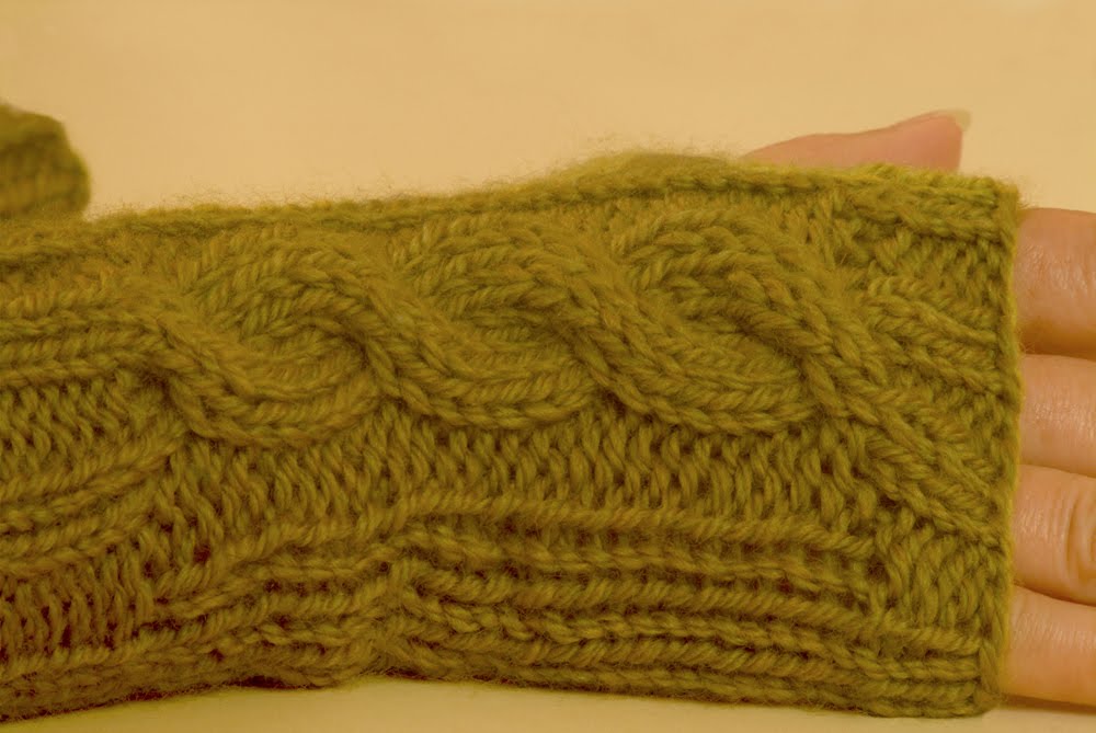 schrodinger knits: Wrist warmers.
