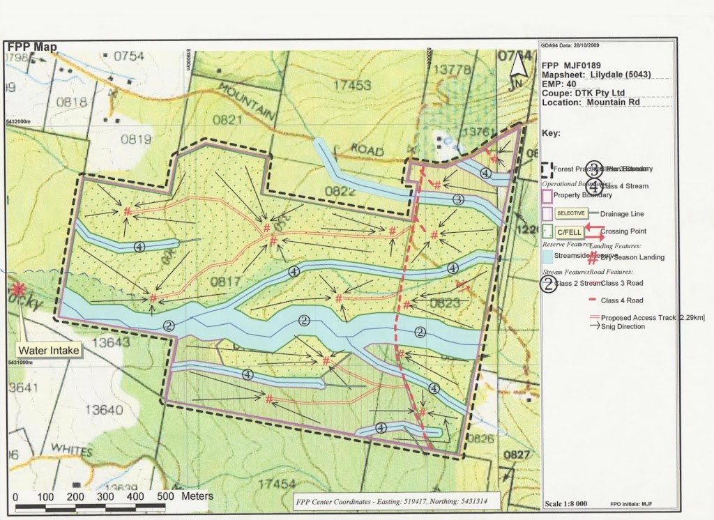 Concerned Residents of Mt Arthur: Mt Arthur Coupe Logging plan Map