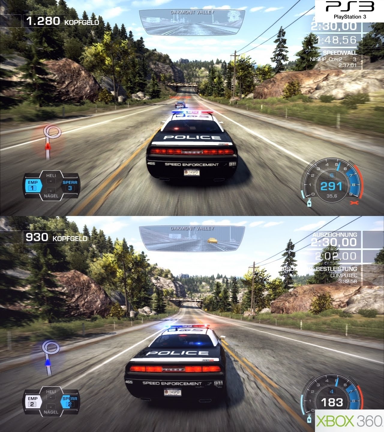 IQGamer: Analysis: Need For Speed: Pursuit (PS3 vs 360)