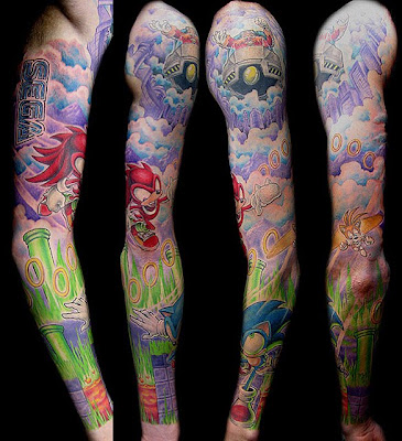 insane tattoos. Total Badass With Sonic Tattoo