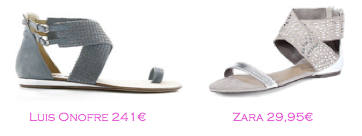 Parecidos Razonables: sandalias planas Luis Onofre - Zara