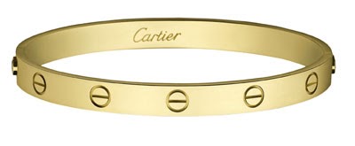model's own: Cartier 'Love' Bracelet for Valentine's Day