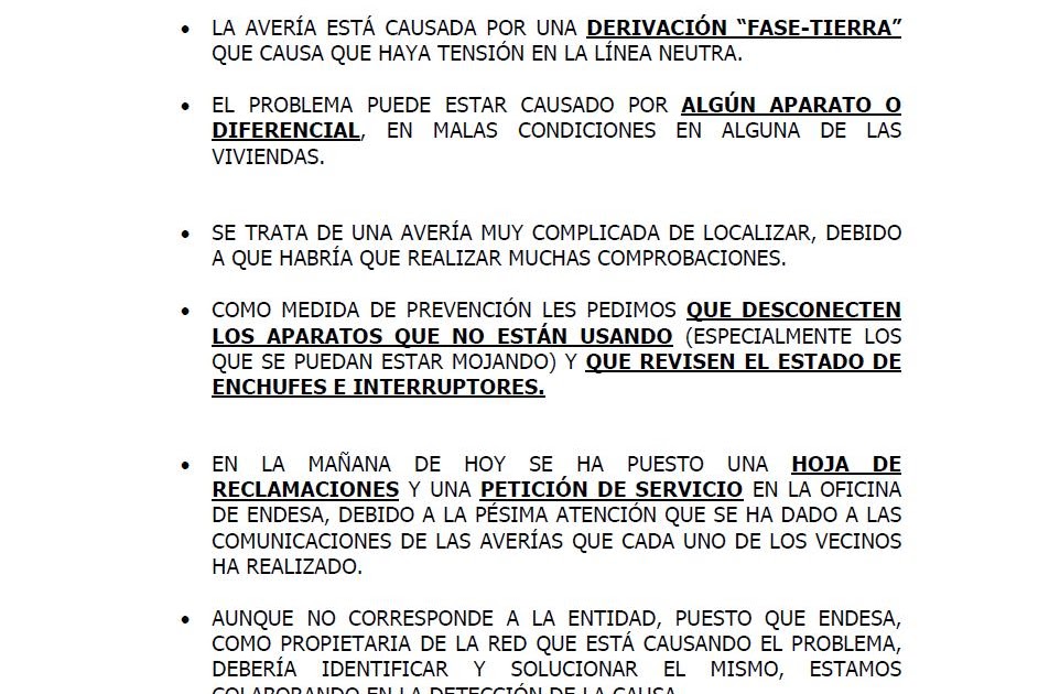 Asociacion De Vecinos Atalaya De Cartama Novedades A Los Cortes De Luz En La Urbanizacion