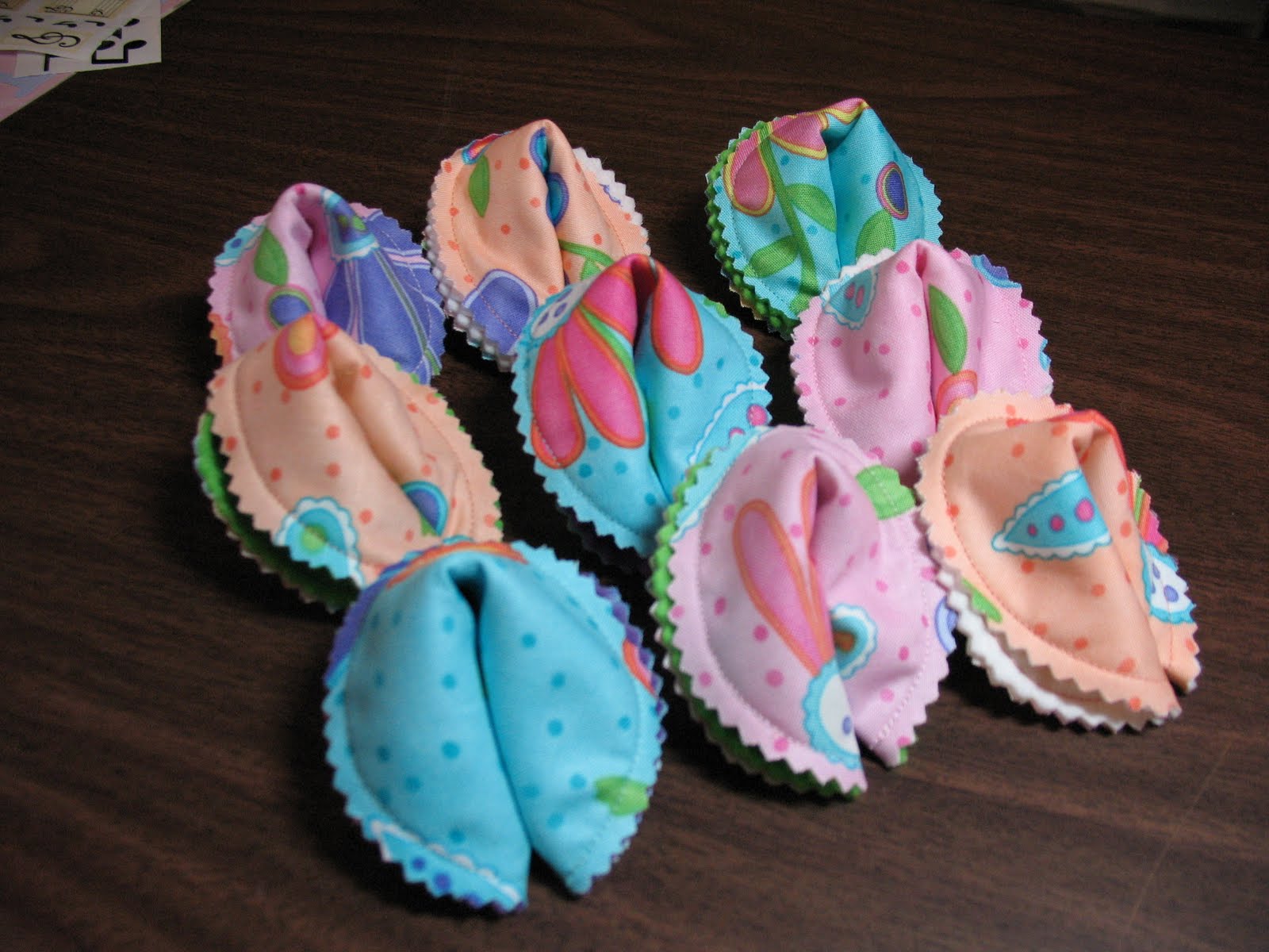  Zany Quilter Fabric fortune cookies...