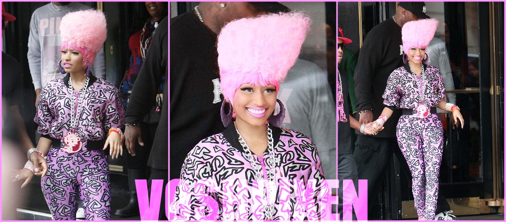 nicki minaj pink hair photoshoot. nicki minaj pink hair. Nicki Minaj leaving Dorchester nicki minaj pink hair.