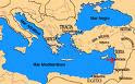 Mapa da Grécia e do Mediterrâneo