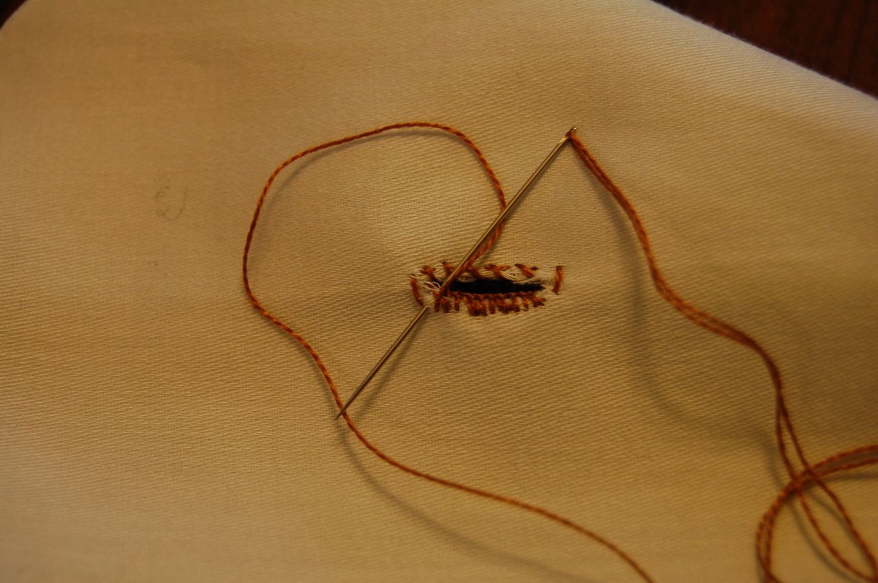 The Old Fashioned Baby Sewing Room Handmade Buttonholes. Be of Good Courage!!