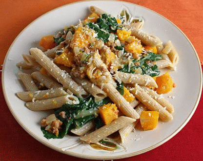 Fun Healthy Recipes: Butternut Squash & Spinach Pasta