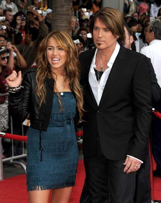 miley cyrus with dad