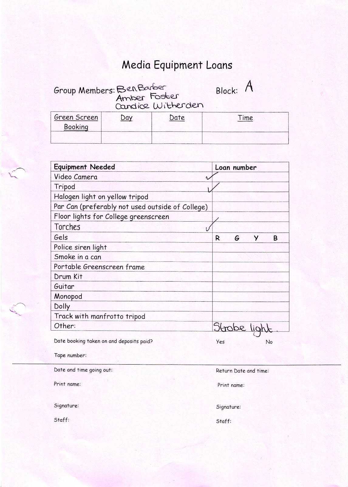 Foundation Portfolio Media Equipment loans