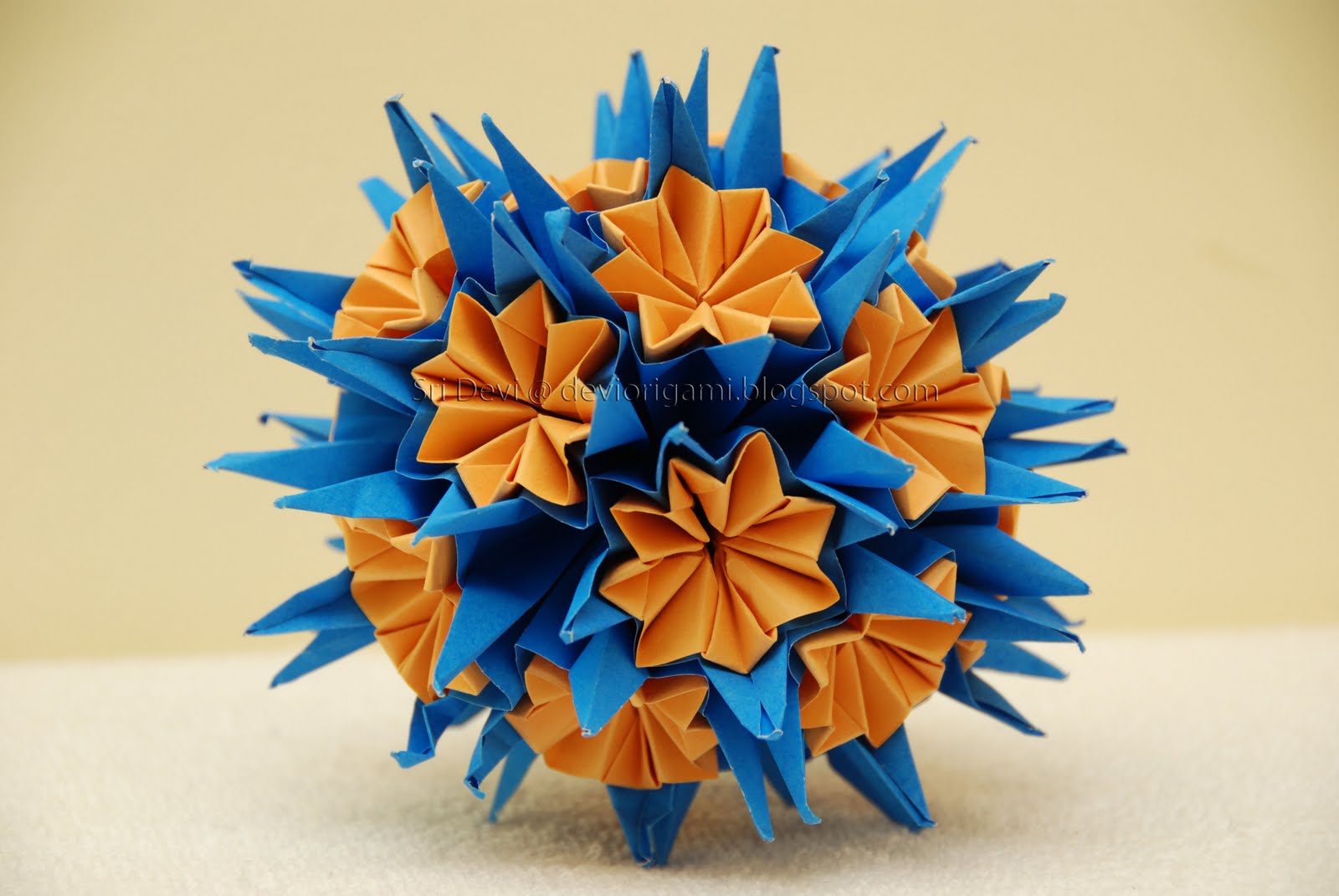 Kusudama Ball Origami EMBROIDERY & ORIGAMI