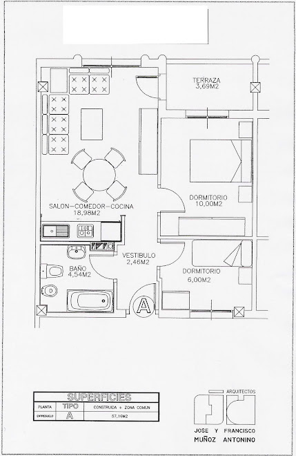 Plano de la vivienda tipo A