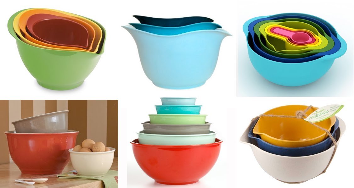 colorful melamine mixing bowls