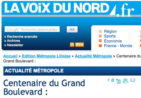 La Voix du Nord a fait revivre l'histoire du Grand Boulevard chaque dimanche durant l'été 2009