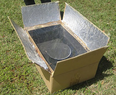 Horno solar en caja de carton