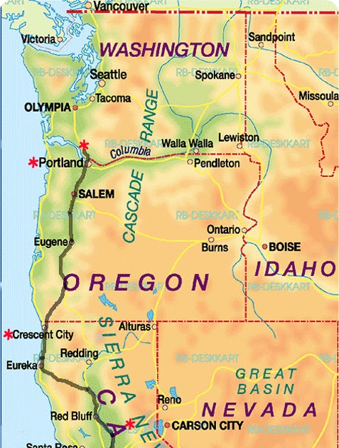 Штат вашингтон карта