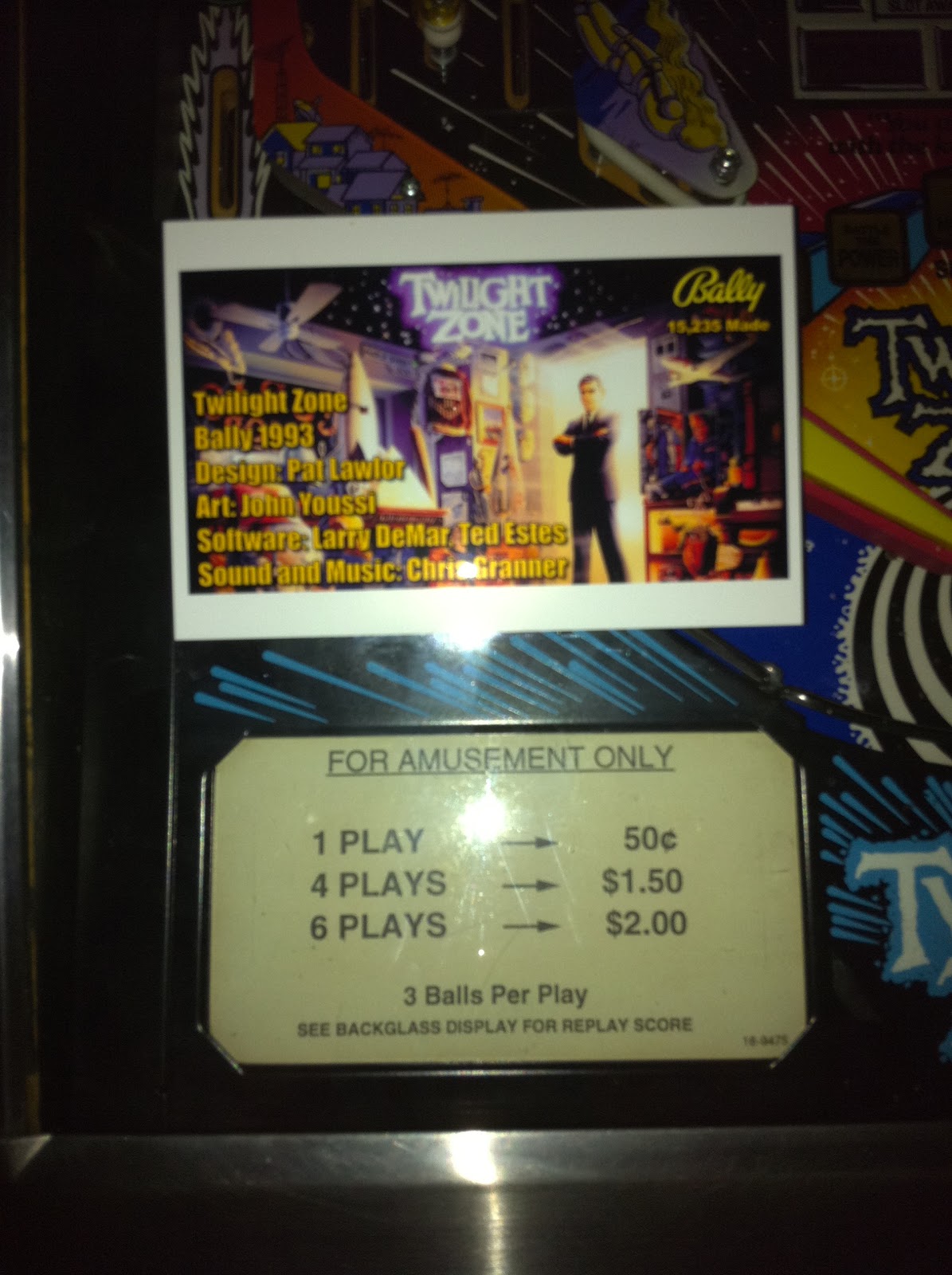 Pinball Authority Incredibly nice (and free) free play / instruction cards