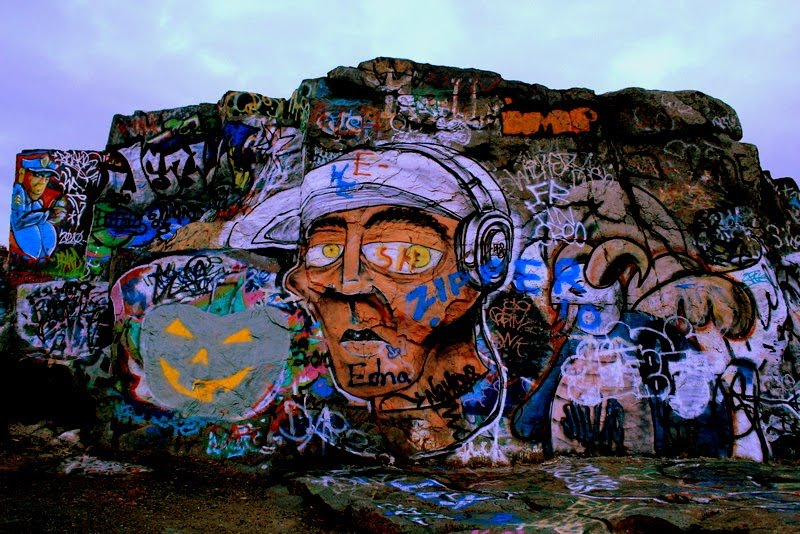 Paulo's way Quincy granite quarry graffiti...