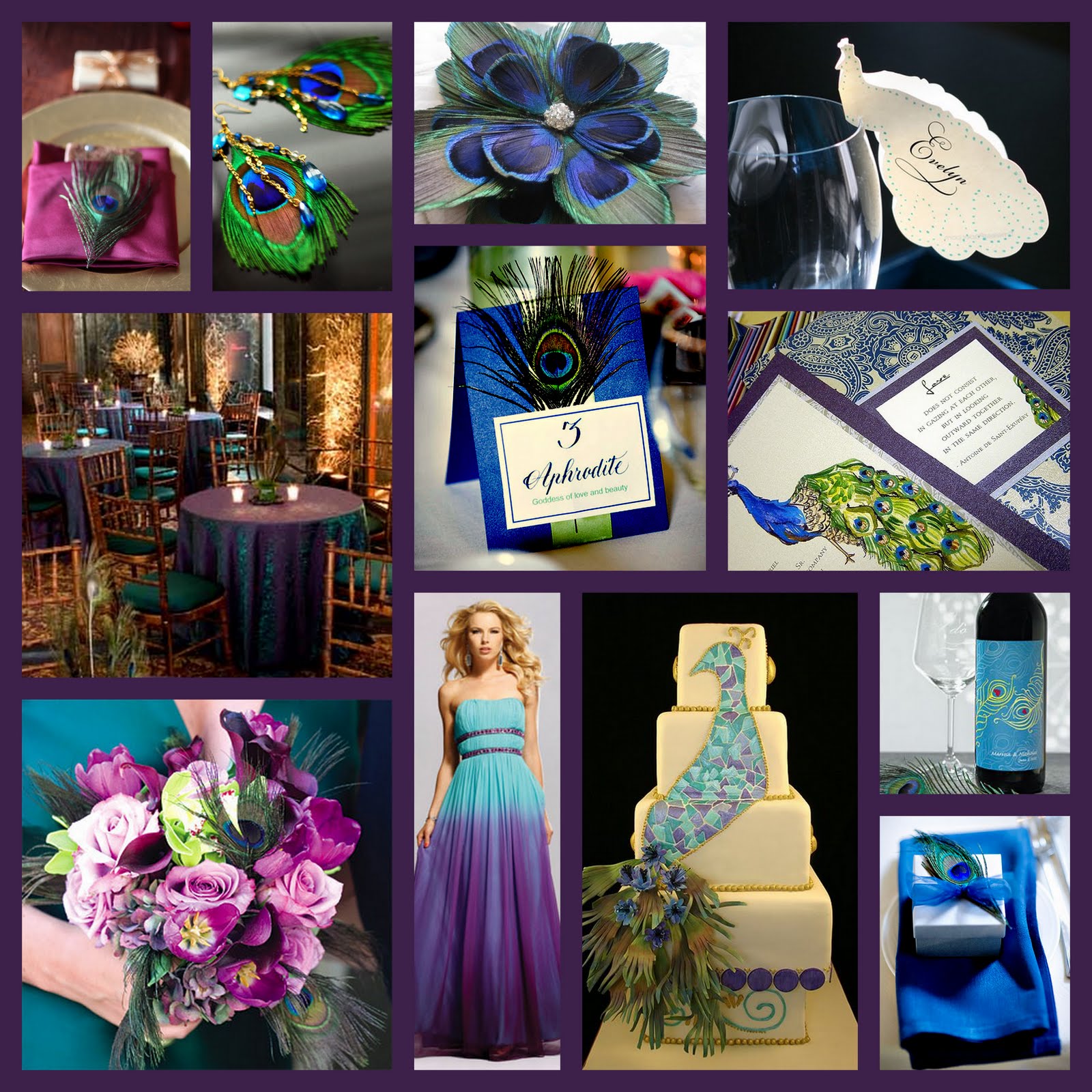 Premier Bride Magazine: Texas: Wedding Theme: Peacock