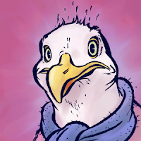 Cartoon gull bird