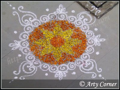 indian rangoli design: Sankranti Special Rangoli