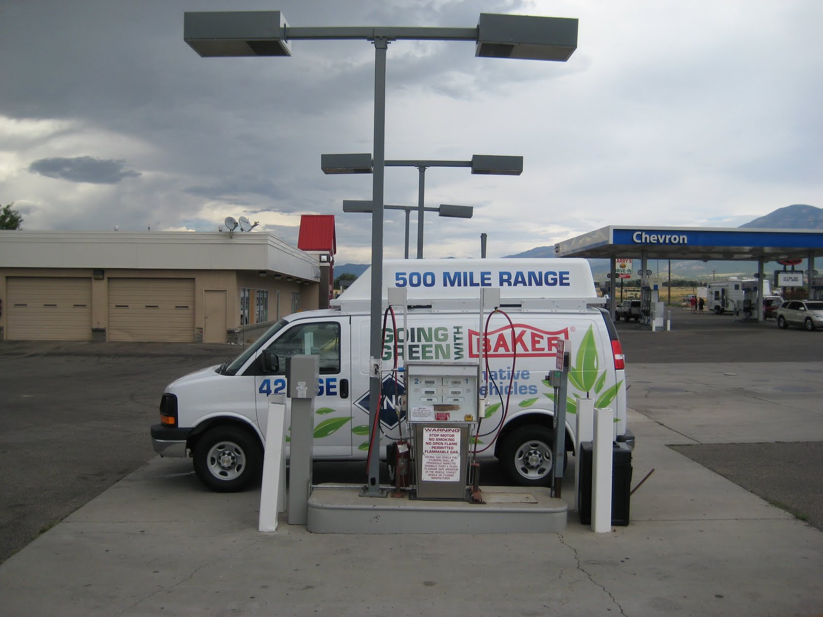 Baker XCountry CNG Van Demonstration Questar/Chevron CNG Station in