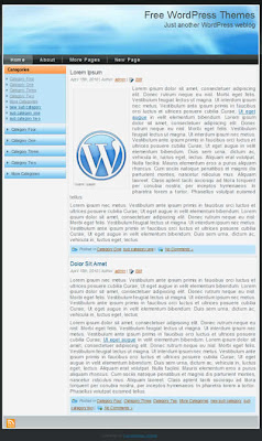 free 2 column blue wordpress theme