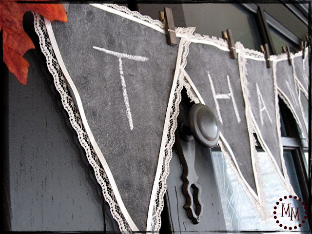 hanging chalkboard bunting