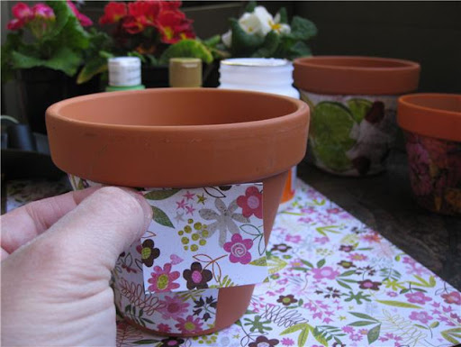 Petite Planet: How To: Decoupage Flower Pots