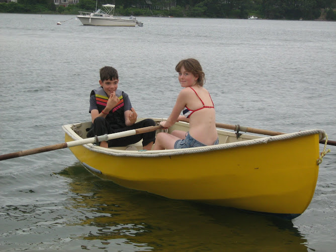 Kids going for a row in Martha's Vineyard.