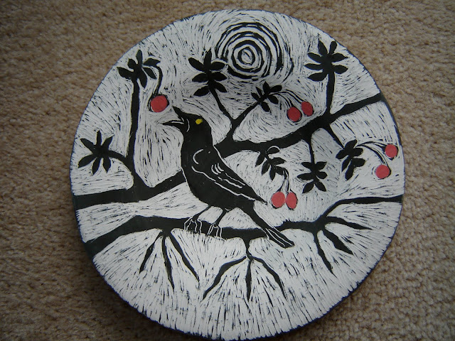 Blackbird in a Cherry Tree