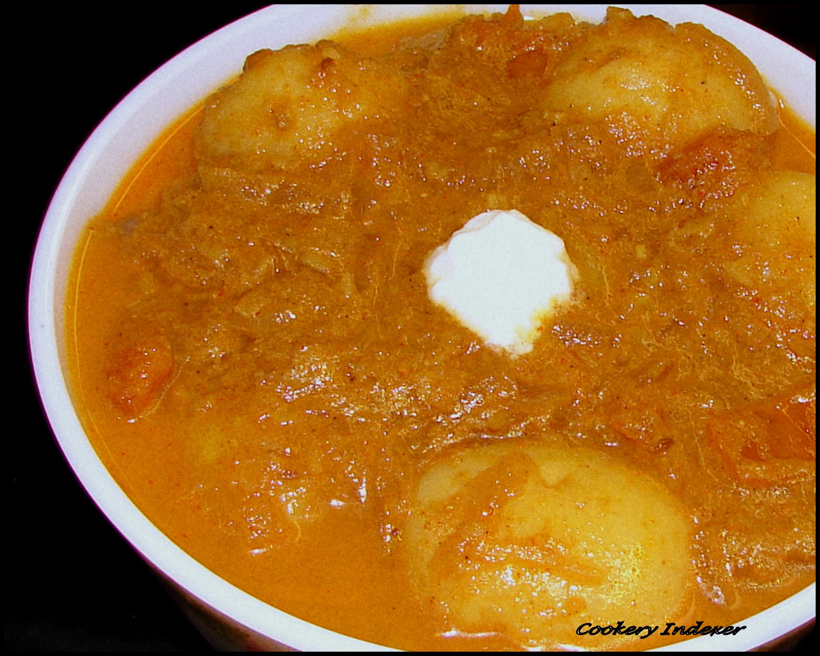 ! Regional Indian Cuisine Blogroll ! Bihari Aloo Dum (Baby Potato in Yogurt n Masala Gravy)