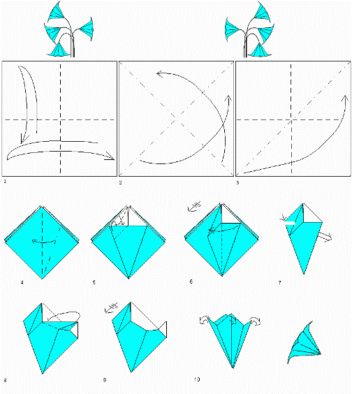 origami bellflower make origami instructions paper